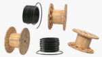 Stack of Wooden Cable Reels