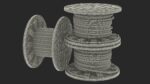 Stack of Wooden Cable Reels