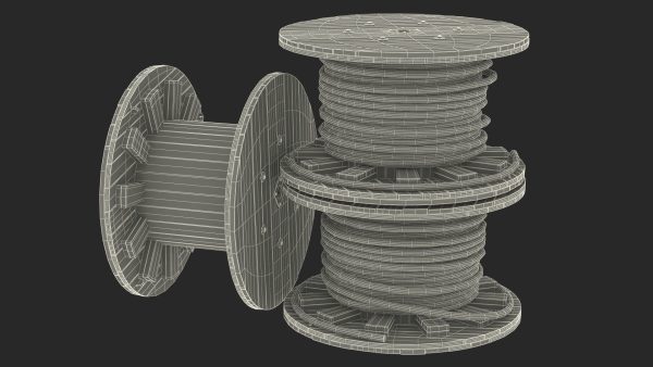 Stack of Wooden Cable Reels