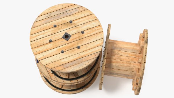 Stack of Wooden Cable Reels