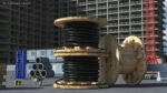 Stack of Wooden Cable Reels