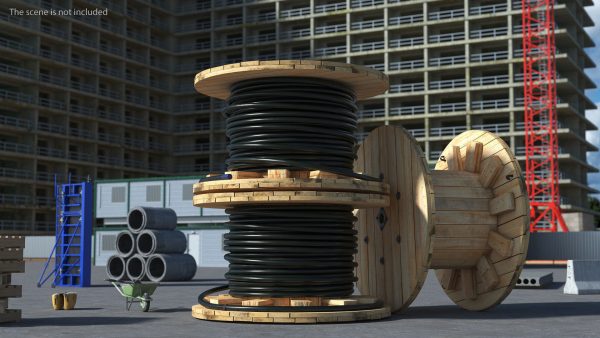 Stack of Wooden Cable Reels