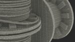 Stack of Wooden Cable Reels