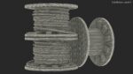 Stack of Wooden Cable Reels