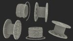 Stack of Wooden Cable Reels