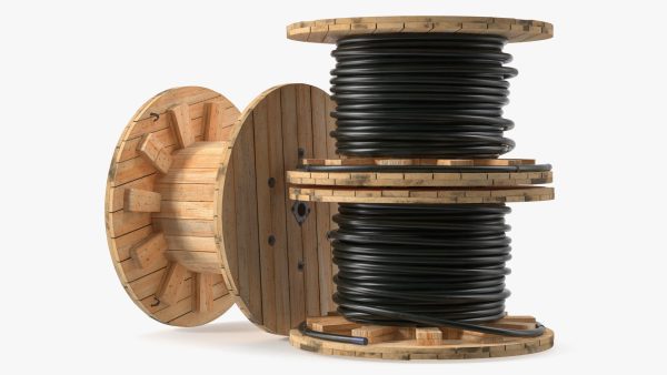 Stack of Wooden Cable Reels