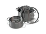 Stainless Cooking Pots with Glass Covers