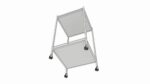 Stainless Steel 2 Shelf Medical Instrument Trolley
