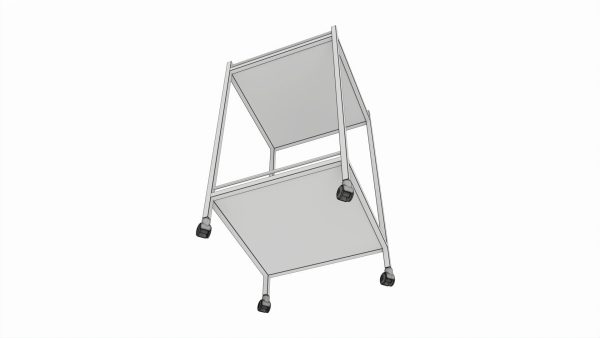 Stainless Steel 2 Shelf Medical Instrument Trolley