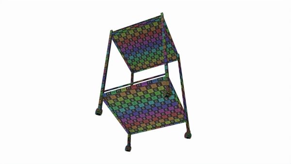 Stainless Steel 2 Shelf Medical Instrument Trolley