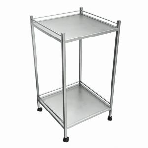 Stainless Steel 2 Shelf Medical Instrument Trolley