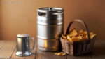 Stainless Steel Beer Stein with Beer