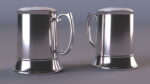 Stainless Steel Beer Stein with Beer