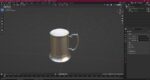 Stainless Steel Beer Stein with Beer
