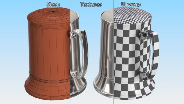 Stainless Steel Beer Stein with Beer