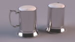 Stainless Steel Beer Stein with Beer