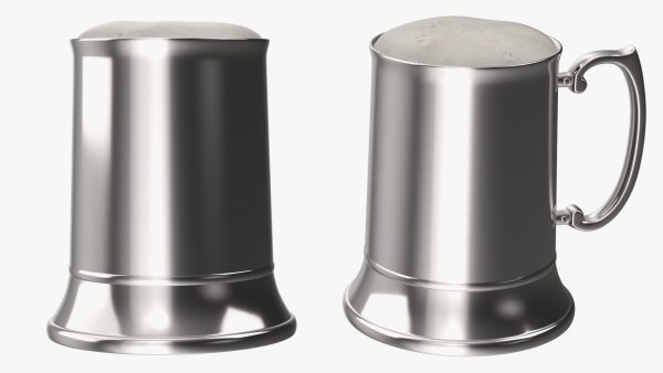 Stainless Steel Beer Stein with Beer