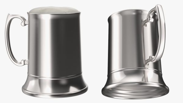 Stainless Steel Beer Stein with Beer