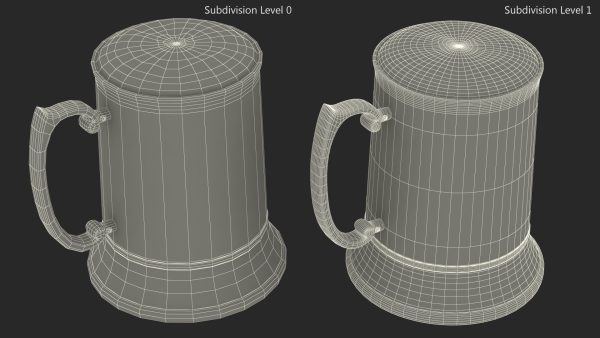 Stainless Steel Beer Stein with Beer