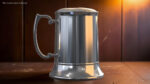Stainless Steel Beer Stein with Beer