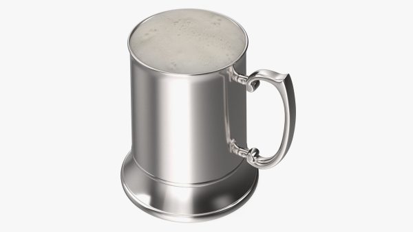 Stainless Steel Beer Stein with Beer