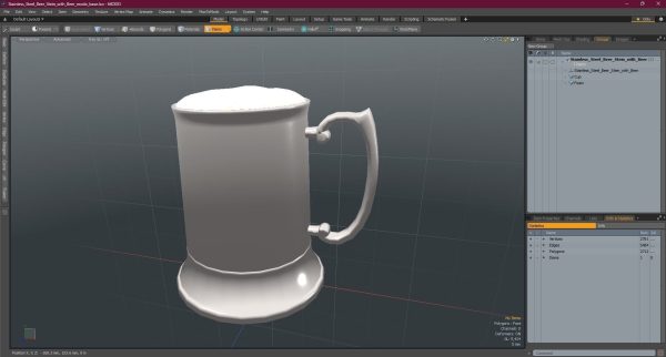 Stainless Steel Beer Stein with Beer