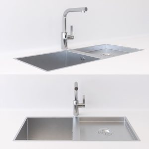 stainless-steel-sinks-and-elio-tap-by-dornbracht-3d-model-max-3ds-fbx