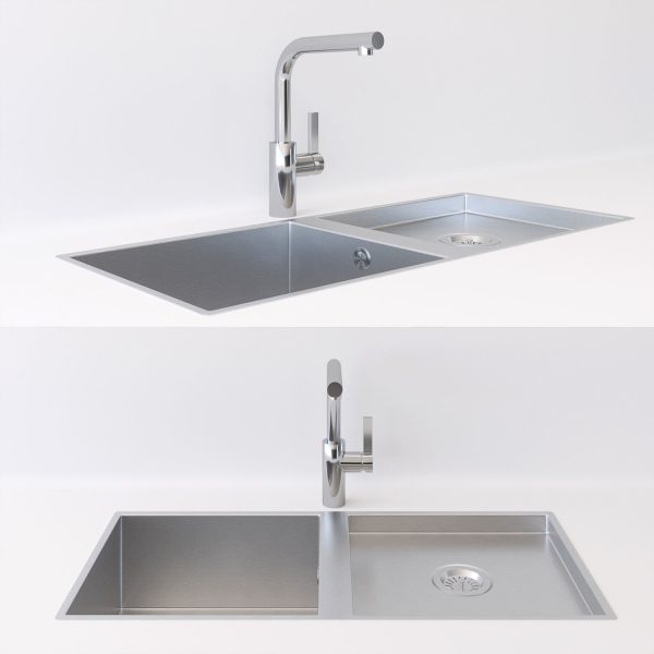 Stainless Steel Sinks and Elio Tap by Dornbracht
