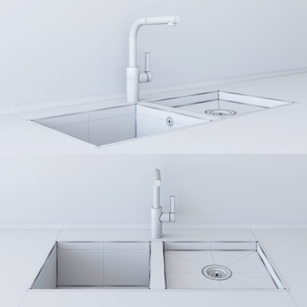 Stainless Steel Sinks and Elio Tap by Dornbracht