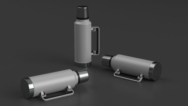 Stainless Steel Vacuum Bottle White