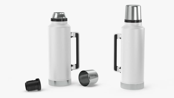 Stainless Steel Vacuum Bottle White