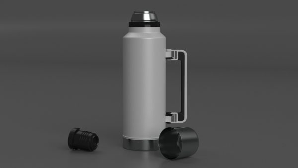 Stainless Steel Vacuum Bottle White