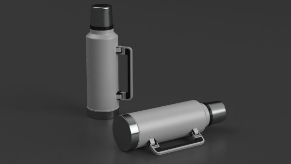 Stainless Steel Vacuum Bottle White