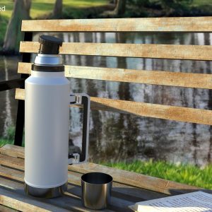 Stainless Steel Vacuum Bottle White