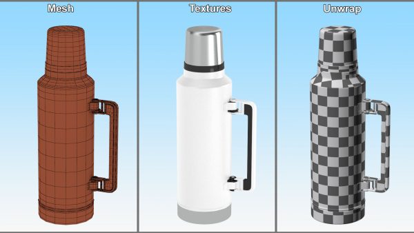 Stainless Steel Vacuum Bottle White