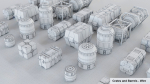 Star Wars Crates and Barrels 33 Variants - 3D Asset Kit PBR
