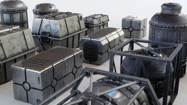 Star Wars Crates and Barrels 33 Variants - 3D Asset Kit PBR