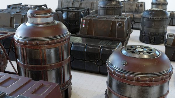 Star Wars Crates and Barrels 33 Variants - 3D Asset Kit PBR