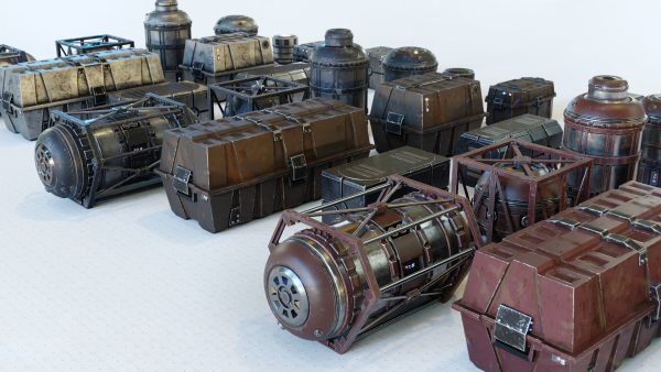 Star Wars Crates and Barrels 33 Variants - 3D Asset Kit PBR