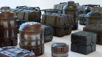 Star Wars Crates and Barrels 33 Variants - 3D Asset Kit PBR