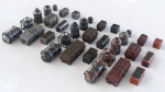 Star Wars Crates and Barrels 33 Variants - 3D Asset Kit PBR