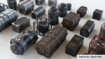 Star Wars Crates and Barrels 33 Variants - 3D Asset Kit PBR