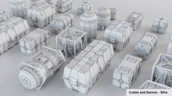 Star Wars Crates and Barrels 33 Variants - 3D Asset Kit PBR