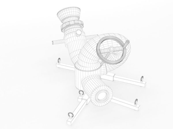 Stationary Fire Hose Spray Nozzle