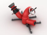 Stationary Fire Hose Spray Nozzle