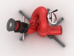 Stationary Fire Hose Spray Nozzle
