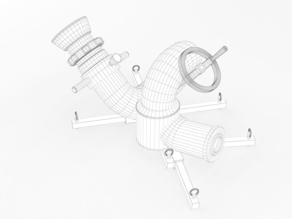 Stationary Fire Hose Spray Nozzle