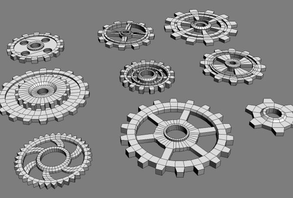 steampunk gears collection