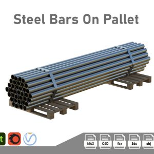 Steel Bars On Pallet