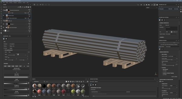 Steel Bars On Pallet